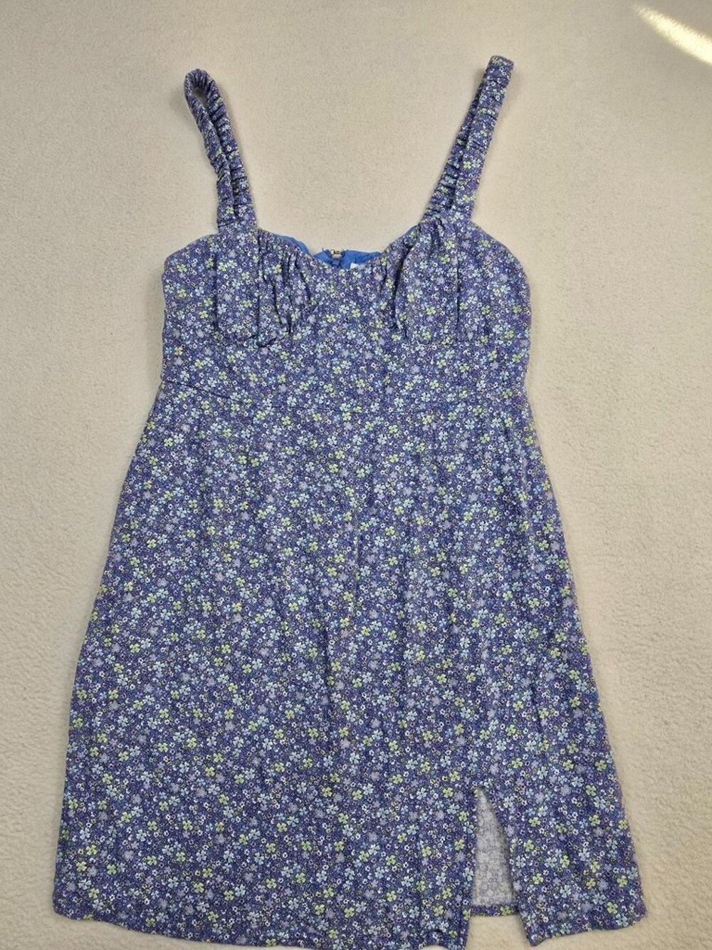 Aeropostale Womens Medium Floral Sundress Blue & Yellow